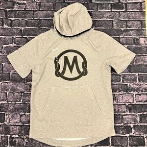 Nike Mamba Sports Academy Kobe Bryant Medium Gray Short Sleeve Shooting Hoodie